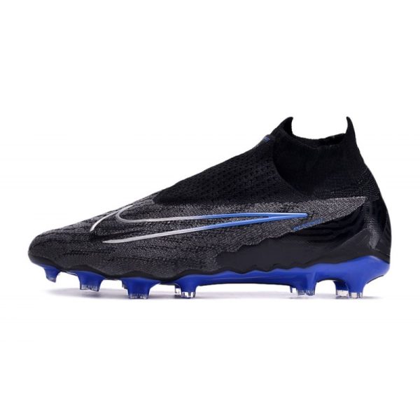 Nike Phantom GX Elite DF FG Crampons Noir Chrome Hyper Royal