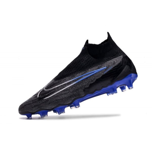 Nike Phantom GX Elite DF FG Crampons Noir Chrome Hyper Royal