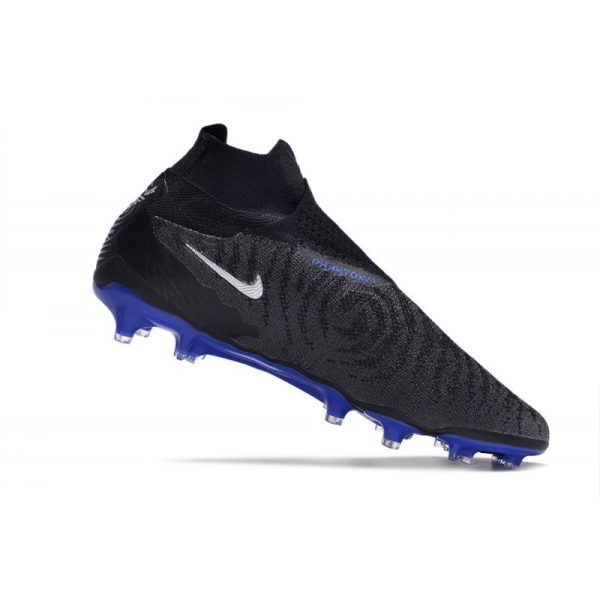 Nike Phantom GX Elite DF FG Crampons Noir Chrome Hyper Royal