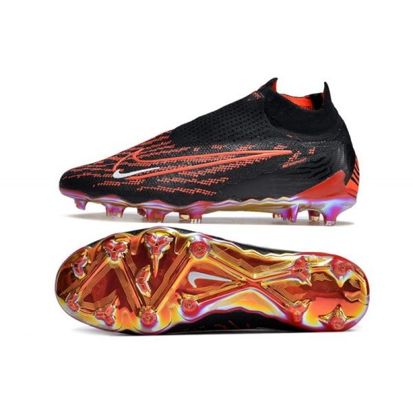 Nike Phantom GX Elite DF FG Crampons Noir Cramoisi Blanc