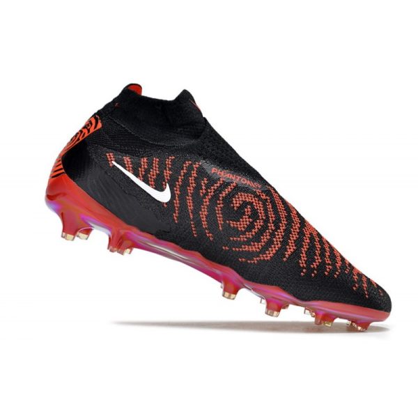 Nike Phantom GX Elite DF FG Crampons Noir Cramoisi Blanc