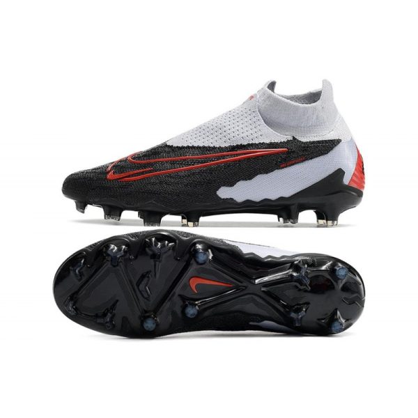 Nike Phantom GX Elite DF FG Crampons Noir Gris Rouge