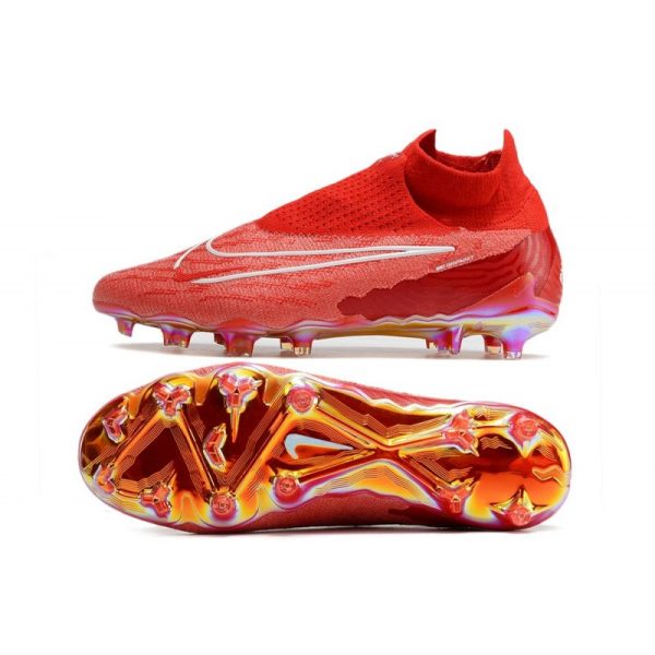 Nike Phantom GX Elite DF FG Crampons Rouge Blanc