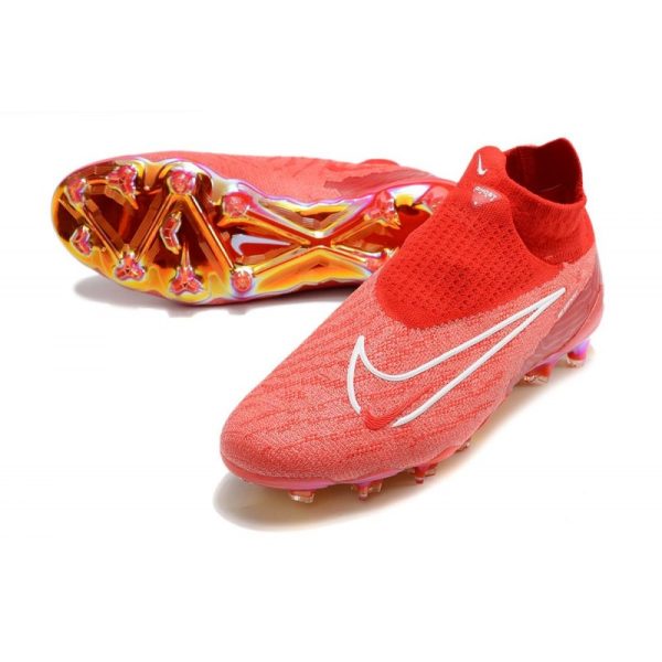 Nike Phantom GX Elite DF FG Crampons Rouge Blanc