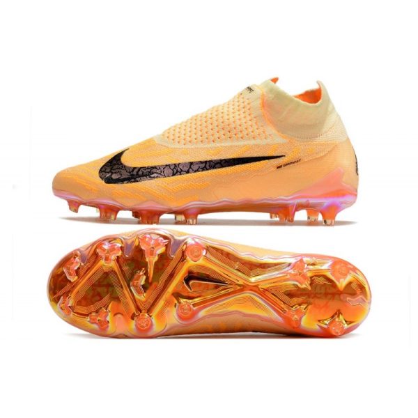 Nike Phantom GX Elite DF FG Crampons Teinte Citron Bordeaux Crush