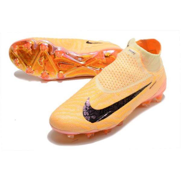 Nike Phantom GX Elite DF FG Crampons Teinte Citron Bordeaux Crush