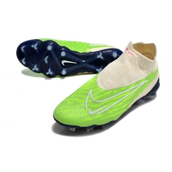 Nike Phantom GX Elite DF FG Crampons Vert Blanc