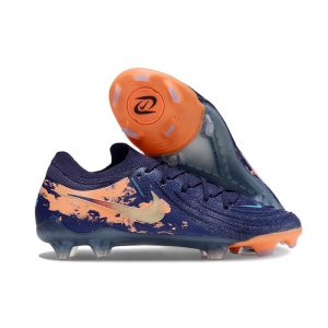 Chaussures de foot Nike Phantom Luna 2 Elite Low FG Bleu Orange Or