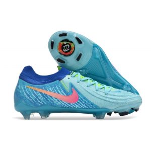 Chaussures de foot Nike Phantom Luna 2 Elite Low FG Bleu Rose
