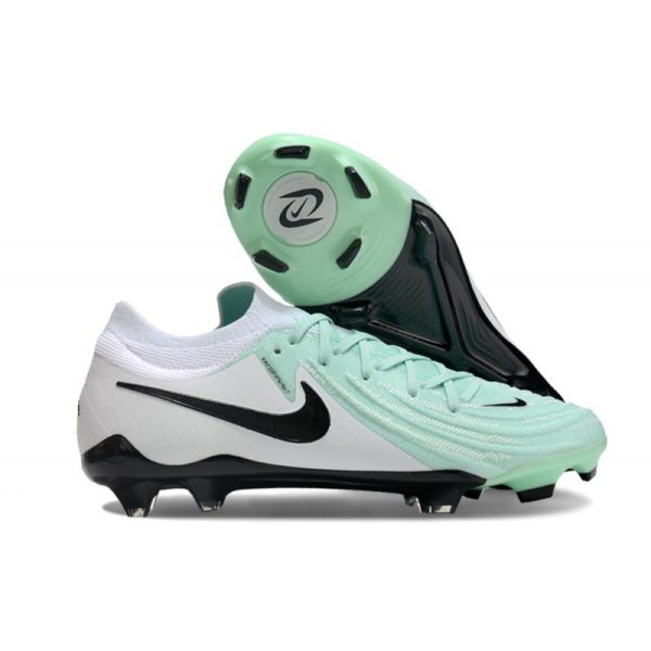 Chaussures de foot Nike Phantom Luna 2 Elite Low FG Vert Blanc Noir