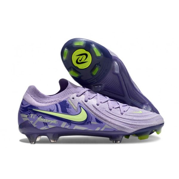 Chaussures de foot Nike Phantom Luna 2 Elite Low FG Violet Agate Volt Très Pâle