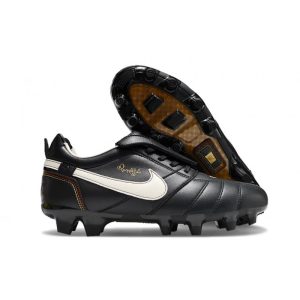 Chaussures de foot Nike Tiempo Legend 10 Elite FG Noir Blanc