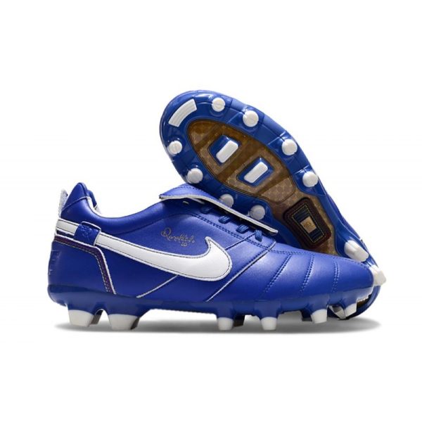 Chaussures de foot Nike Tiempo Legend 10 Elite FG Ronaldo Bleu Blanc
