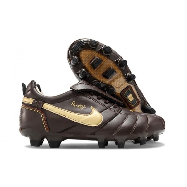 Chaussures de foot Nike Tiempo Legend 10 Elite FG Ronaldo Marron Or