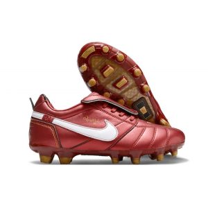 Chaussures de foot Nike Tiempo Legend 10 Elite FG Rouge Blanc