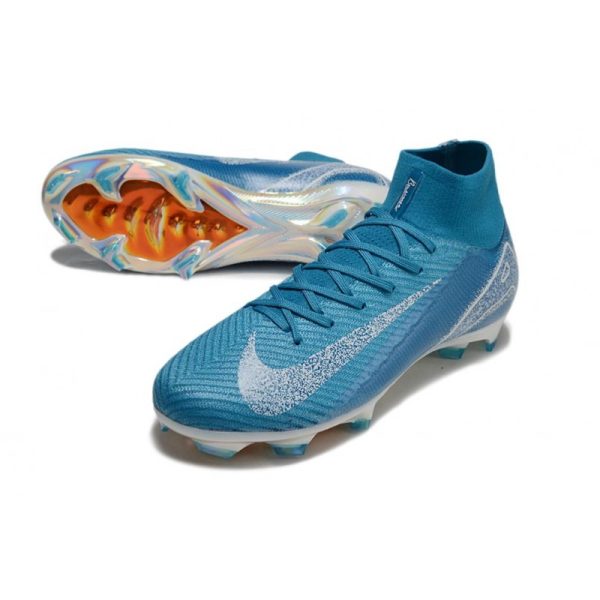 Nike Zoom Mercurial Superfly 10 Elite FG Bleu Blanc