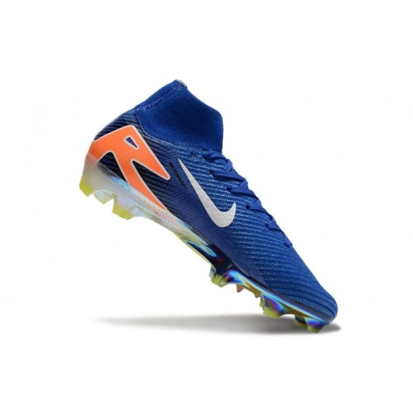 Nike Zoom Mercurial Superfly 10 Elite FG Bleu Blanc Orange