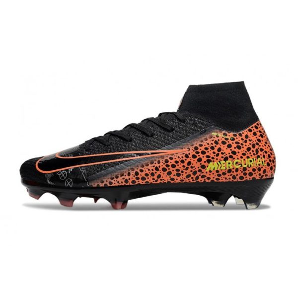 Nike Zoom Mercurial Superfly 10 Elite FG Noir Orange Jaune