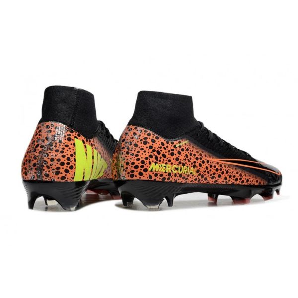 Nike Zoom Mercurial Superfly 10 Elite FG Noir Orange Jaune