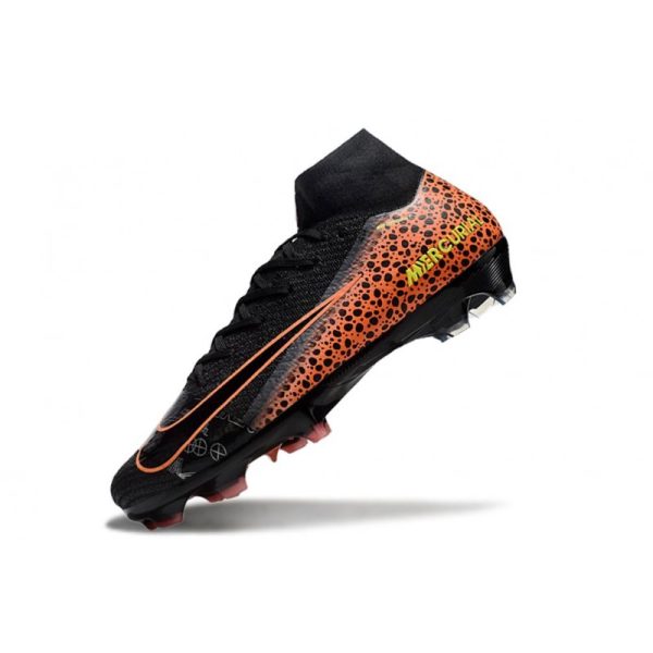 Nike Zoom Mercurial Superfly 10 Elite FG Noir Orange Jaune