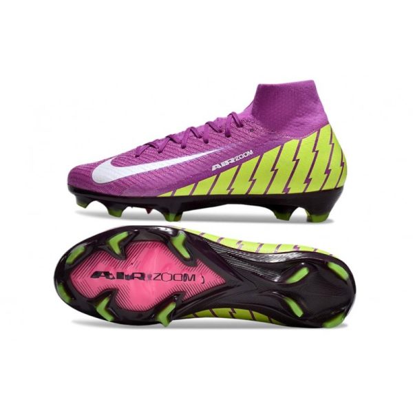 Nike Zoom Mercurial Superfly 10 Elite FG Violet Jaune Blanc