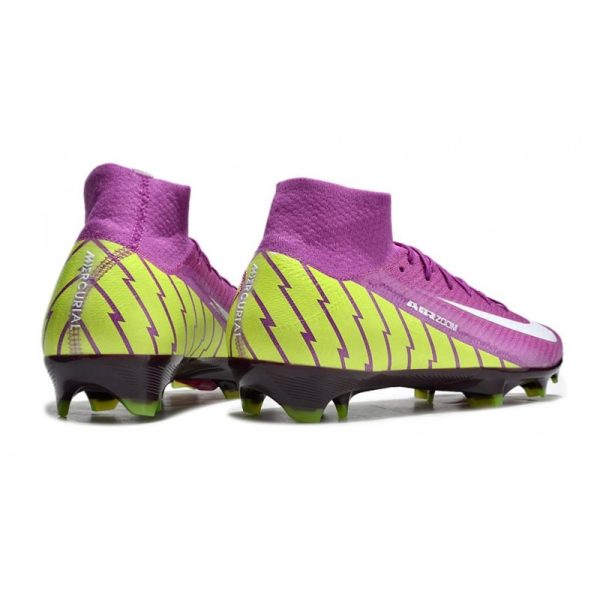 Nike Zoom Mercurial Superfly 10 Elite FG Violet Jaune Blanc