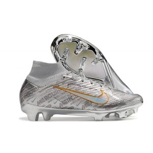 Nike Zoom Mercurial Superfly 9 Elite FG Chaussure Argent Métallique