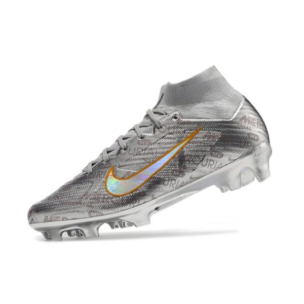 Nike Zoom Mercurial Superfly 9 Elite FG Chaussure Argent Métallique