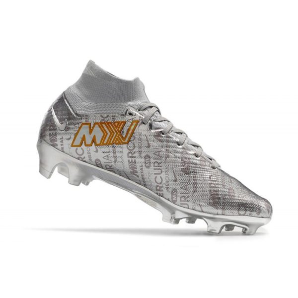 Nike Zoom Mercurial Superfly 9 Elite FG Chaussure Argent Métallique