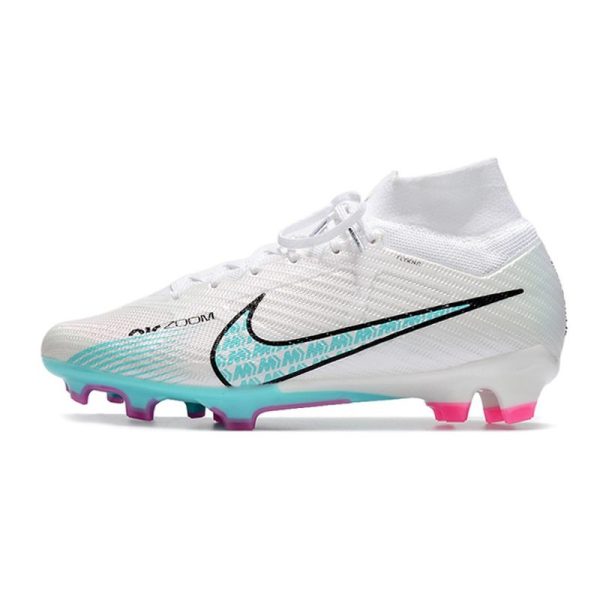 Nike Zoom Mercurial Superfly 9 Elite FG Chaussure Blanc Bleu Baltique Rose Indigo Brume