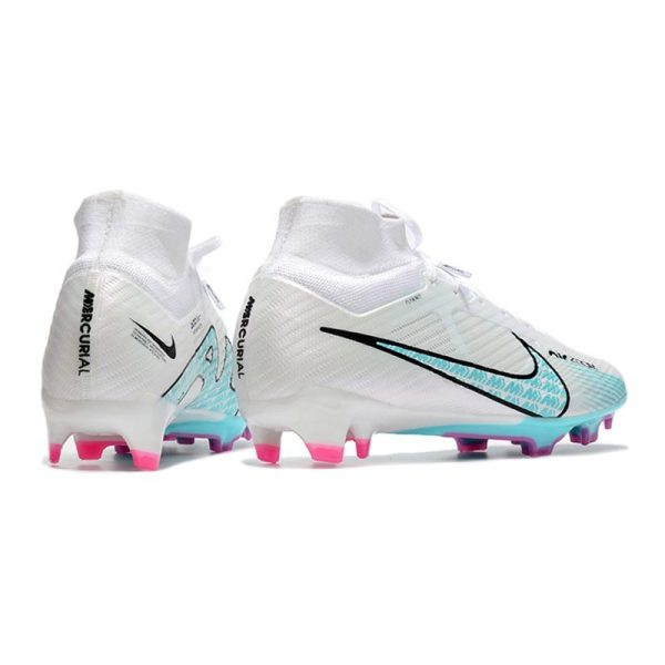 Nike Zoom Mercurial Superfly 9 Elite FG Chaussure Blanc Bleu Baltique Rose Indigo Brume