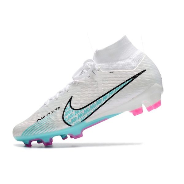 Nike Zoom Mercurial Superfly 9 Elite FG Chaussure Blanc Bleu Baltique Rose Indigo Brume