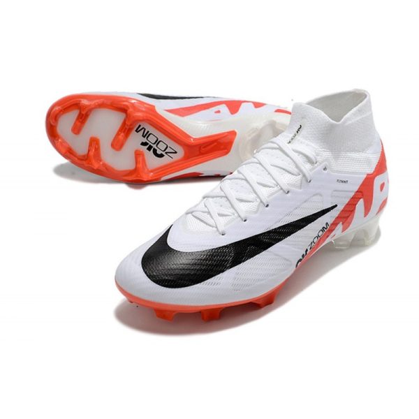 Nike Zoom Mercurial Superfly 9 Elite FG Chaussure Blanc Cramoisi Vif Noir