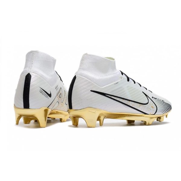 Nike Zoom Mercurial Superfly 9 Elite FG Chaussure Blanc Or