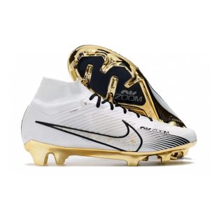 Nike Zoom Mercurial Superfly 9 Elite FG Chaussure Blanc Or