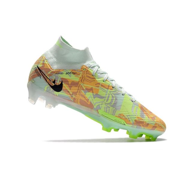 Nike Zoom Mercurial Superfly 9 Elite FG Chaussure Bonded - Vert Bleu Orange