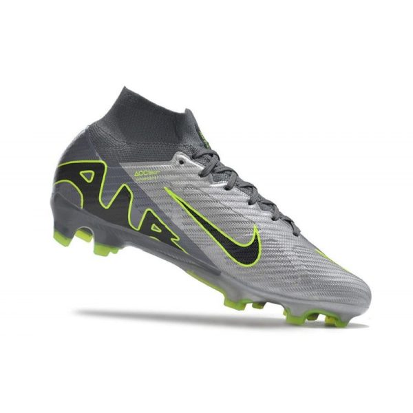 Nike Zoom Mercurial Superfly 9 Elite FG Chaussure Gris Noir Vert