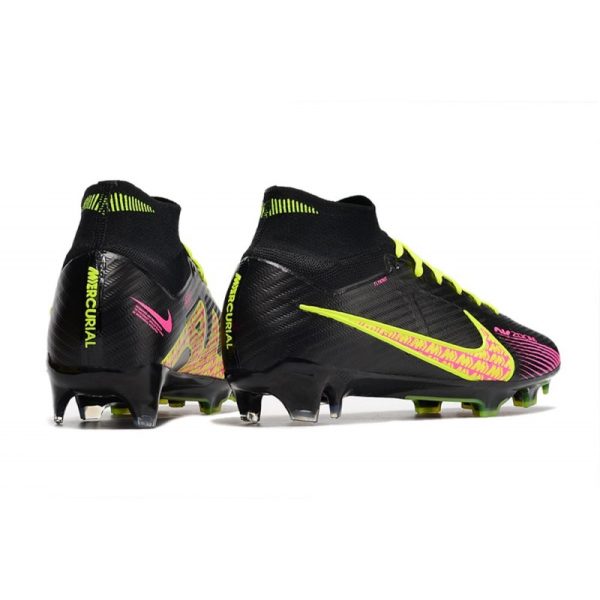 Nike Zoom Mercurial Superfly 9 Elite FG Chaussure Noir Rose Jaune