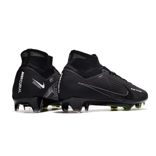 Nike Zoom Mercurial Superfly 9 Elite FG Shadow - Noir Gris Blanc Jaune Fluo