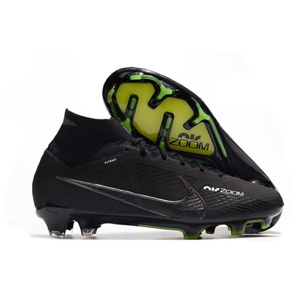 Nike Zoom Mercurial Superfly 9 Elite FG Shadow - Noir Gris Blanc Jaune Fluo