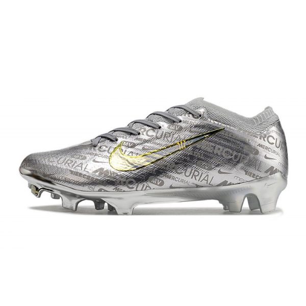 Nike Zoom Mercurial Vapor 15 Elite FG Neuf Argent Métallique Or