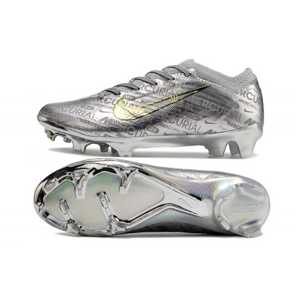 Nike Zoom Mercurial Vapor 15 Elite FG Neuf Argent Métallique Or