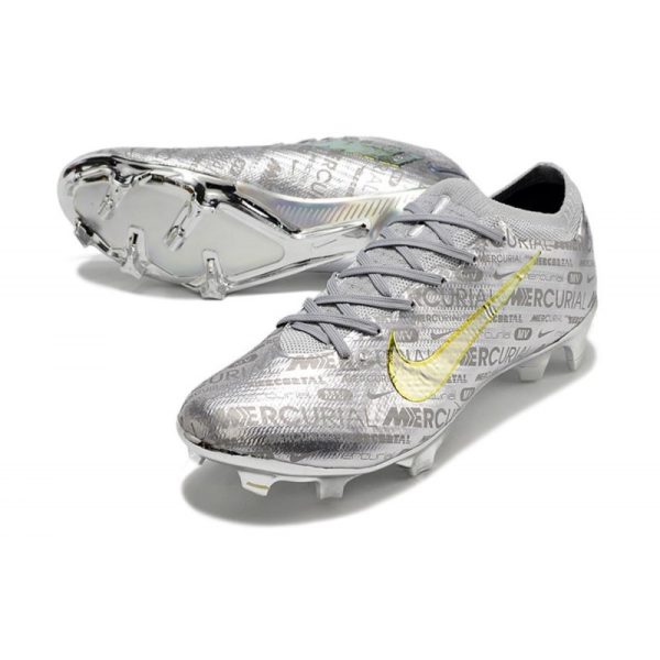 Nike Zoom Mercurial Vapor 15 Elite FG Neuf Argent Métallique Or