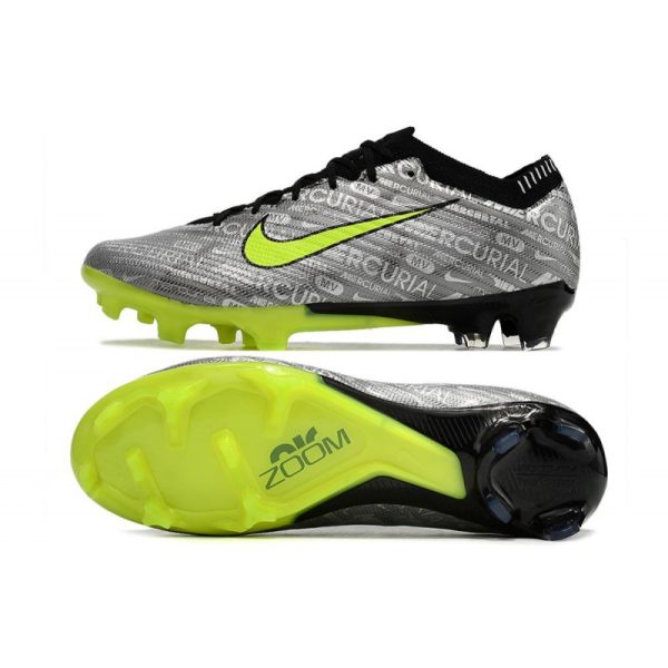 Nike Zoom Mercurial Vapor 15 Elite FG Neuf Argent Métallique Vert Noir