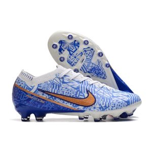 Nike Zoom Mercurial Vapor XV Elite AG-Pro Blanc Bleu Or