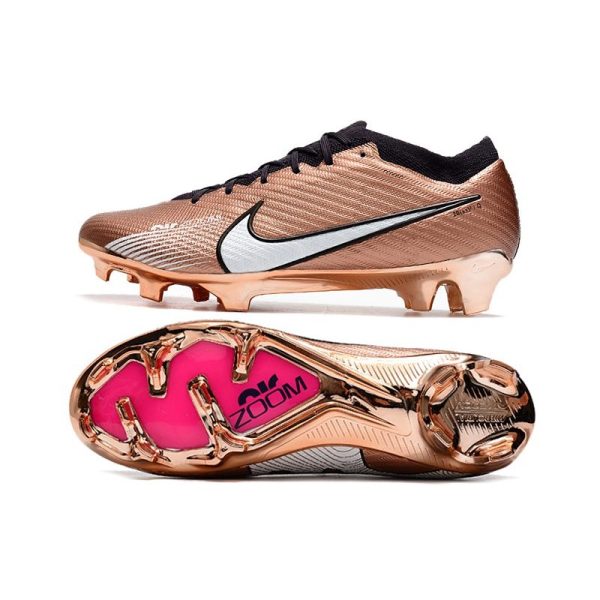 Nike Zoom Mercurial Vapor XV Elite FG Mbappe Cuivre Métallique