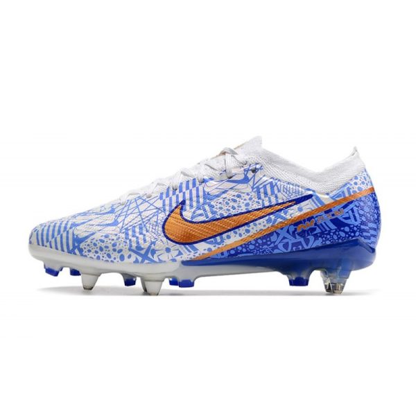 Nike Zoom Mercurial Vapor XV Elite Sg Pro Blanc Bleu