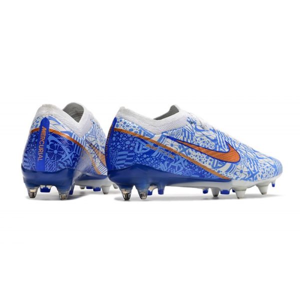 Nike Zoom Mercurial Vapor XV Elite Sg Pro Blanc Bleu