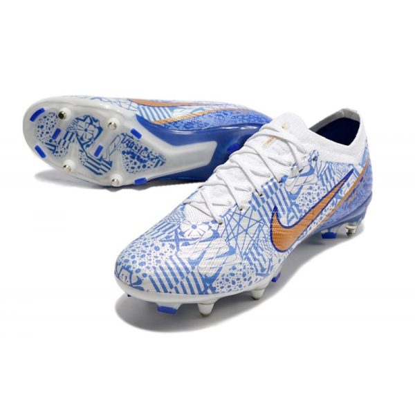 Nike Zoom Mercurial Vapor XV Elite Sg Pro Blanc Bleu