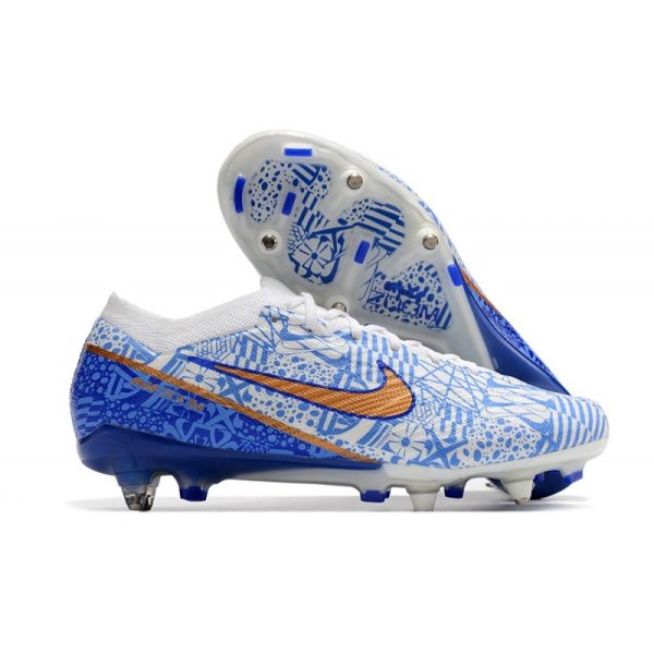 Nike Zoom Mercurial Vapor XV Elite Sg Pro Blanc Bleu